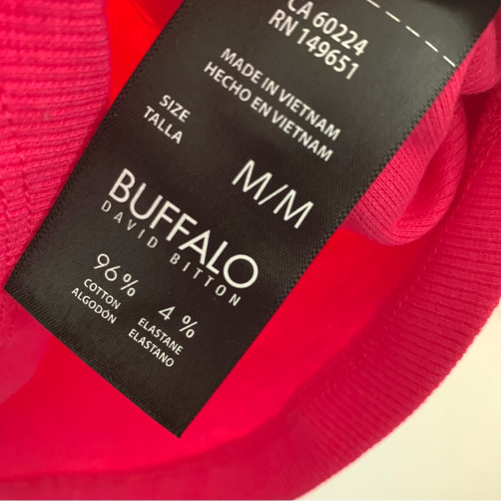 Buffalo David Bitton Short Sleeve Tee NWT Hot Pink Size M - Picture 6 of 7